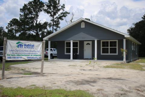 The Lake City/Columbia County Habitat for Humanity recently completed its ninth home and the organization held an open house event Friday, showing off the new home. The house, on Early Street, is a two-bed, two-bath home. (TONY BRITT/Lake City Reporter)