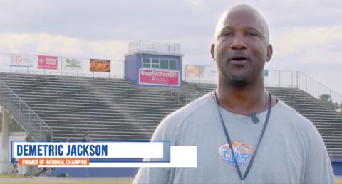 Three former Columbia High standouts —Demetric Jackson, Kayli Kvistad and Shayne Edge were among Florida Gator greats that joined with the Florida Department of Transportation to provide safety messages to UF students this week. (COURTESY)