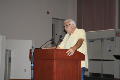 Lake Shore Hospital Authority Executive Director Dale Williams addresses the county commission Thursday. (TONY BRITT/Lake City Reporter)