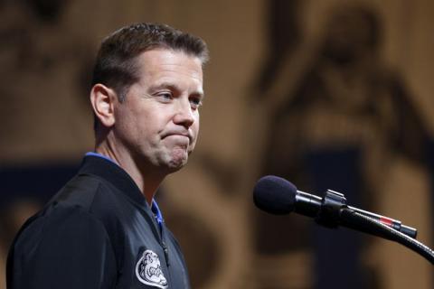 Florida head coach Cam Newbauer speaks during SEC media day on Oct. 17, 2019, in Birmingham, Ala. (AP FILE)