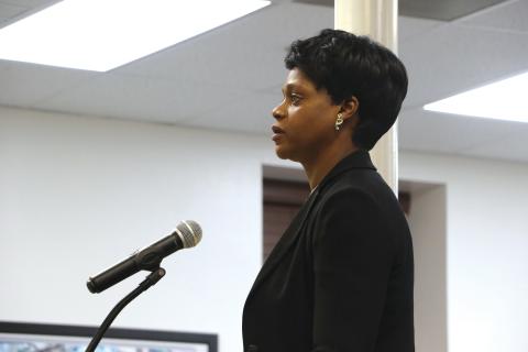 Befaithful Coker, addressing the Lake City Council in a previous meeting, is scheduled to be sworn in as the council’s newest member Monday. (FILE)