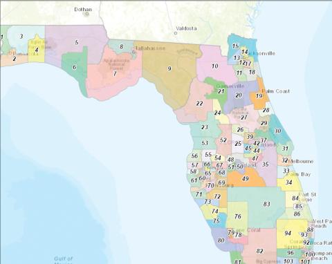 In one of the House of Representatives’ redistricting proposals released Monday, Suwannee County would move into District 9 for the next decade from District 10. (COURTESY)