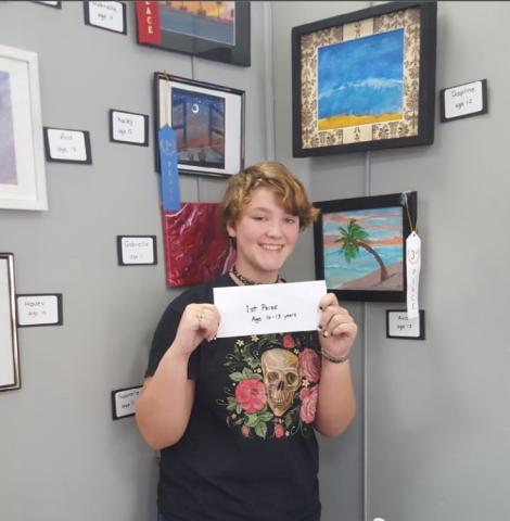 Hailey Cross won the 10-13 age group of the Youth Art League exhibit and competition at the Gateway Art Gallery. (COURTESY)