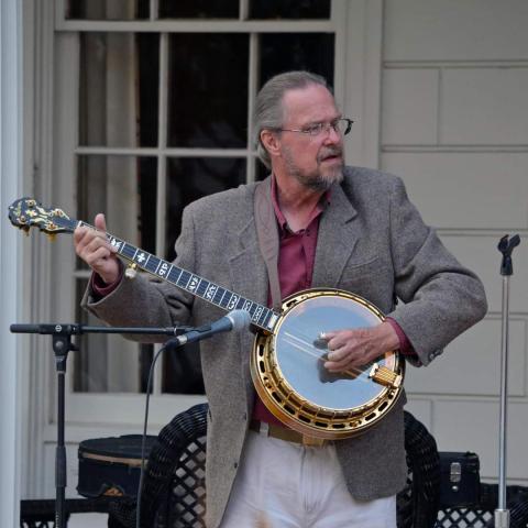 Skip Johns’ gold-adorned custom Gibson banjo arrived in Florida on Christmas Eve 1971. Fifty years later, Johns still is playing the instrument. (COURTESY)