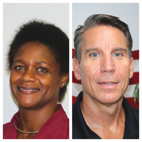 Befaithful Coker (left) and Stephen A. Douglas each believe they have the right to the vacant Lake City Council seat.