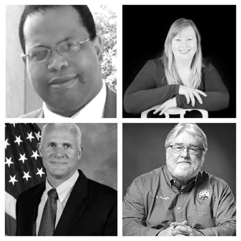 Thomas (from top left, clockwise), Ladner, Braithwaite and Adams.