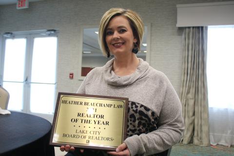 Heather Law was named the 2021 Realtor of the Year for the Lake City Board of Realtors. (TONY BRITT/Lake City Reporter)