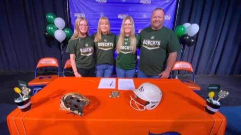 Branford softball player Joslyn Barrs signed her letter of intent with East Georgia State this week. (COURTESY)