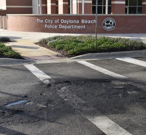 A Lake City man died in a vehicle fire in the parking lot of the Daytona Beach Police Department in the early hours of Jan. 12. (COURTESY)