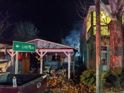 A fire that broke out early Monday morning in a White Springs home was contained by firefighters. (COURTESY)