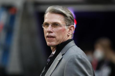 Minnesota Vikings general manager Rick Spielman stands on the field before a game against the Chicago Bears on Jan. 9 in Minneapolis. (BRUCE KLUCKHOHN/Associated Press)