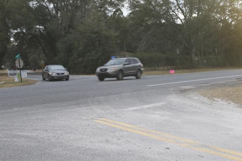 The intersection of Walter Avenue and SR 47 will soon sport a new turn lane as well as newly laid aspahlt as part of a $1.6 million project. (JAMIE WACHTER/Lake City Reporter)