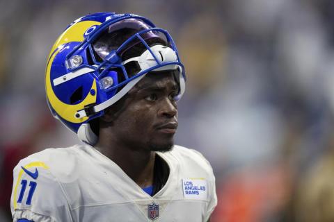 Los Angeles Rams cornerback Darious Williams walks off the field after a game against the Indianapolis Colts in Sept. 19, 2021, in Indianapolis. (AP File)