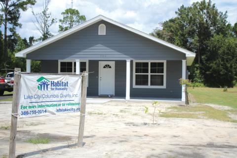 The Lake City/Columbia County Habitat for Humanity, which completed its ninth home in August, had numerous items, including nail guns, extension cords and other hand tools, stolen recently from its storage building. (FILE)