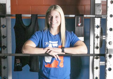 Branford’s Evie Pitts is the LCR’s Girls Weightlifter of the Year. (ERIN ROBERTS/Special to the Reporter)
