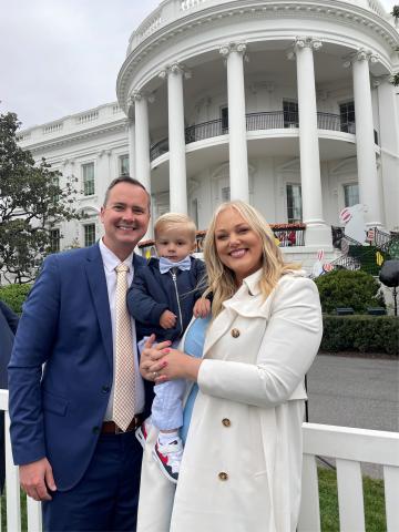 Jay, William and Dianna Swisher took part in the White House Easter Egg Roll on Monday. (COURTESY)