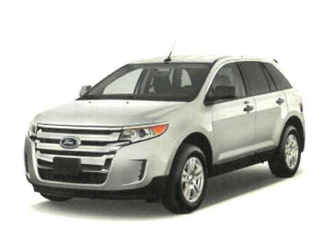 An example of the suspect’s Ford Edge provided by the Florida Highway Patrol after Monday’s hit-and-run accident. (COURTESY)