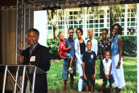 David Williams speaks at the Pregnancy Care Center banquet Tuesday night. (TONY BRITT/Lake City Reporter)