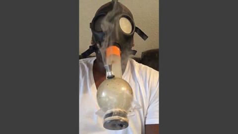 A still image of the draft-night gas mask bong video of Laremy Tunsil released in 2016. (FILE)