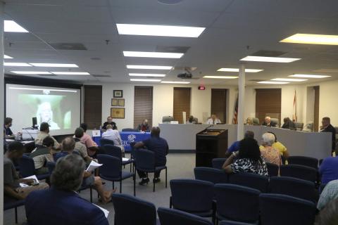 Renee Narloch gives an update to the Lake City Council during its meeting on Monday. (MORGAN MCMULLEN/Lake City Reporter)
