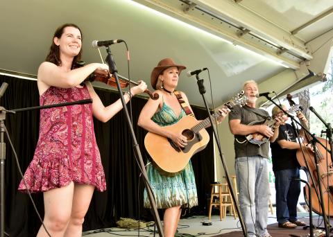 The Stumble Creek Band performs during the 70th annual Florida Folk Festival at the Stephen Foster Folk Culture Center State Park over the weekend. (ROB WOLFE/Special to the Reporter)