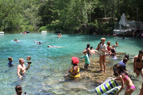 A crowd enjoys Ichetucknee Springs State Park on Monday as thousands visited the park during the Memorial Day weekend. (TONY BRITT/Lake City Reporter)