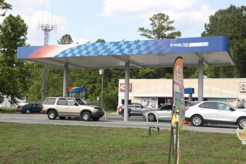 Shots were fired at the Fast Track gas station at the intersection of State Road 100 and County Road 245 early Wednesday afternoon, leading to a pair of arrests. (MORGAN MCMULLEN/Lake City Reporter)