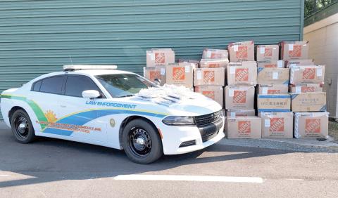 COURTESY The Florida Department of Agriculture and Consumer Services’ Office of Agricultural Law Enforcement arrested a Michigan man Wednesday for transporting 1,900 pounds of marijuana on Interstate 10 in Suwannee County. (COURTESY)