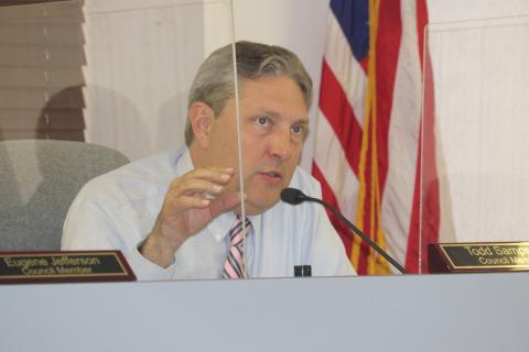 Councilman Todd Sampson said the proposal for a new search firm came too late to make a decision at Tuesday’s meeting. (JAMIE WACHTER/Lake City Reporter)