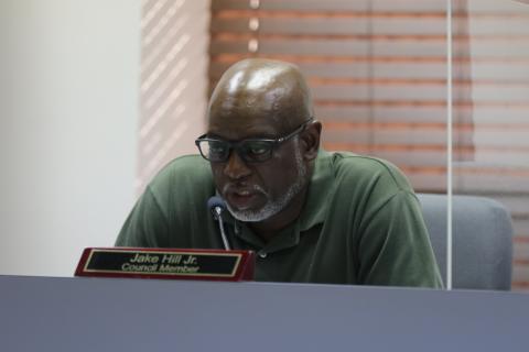 Councilman Jake Hill Jr. was in favor of the City of Lake City trying to hire a grant writer for a commission-based role. (JAMIE WACHTER/Lake City Reporter)