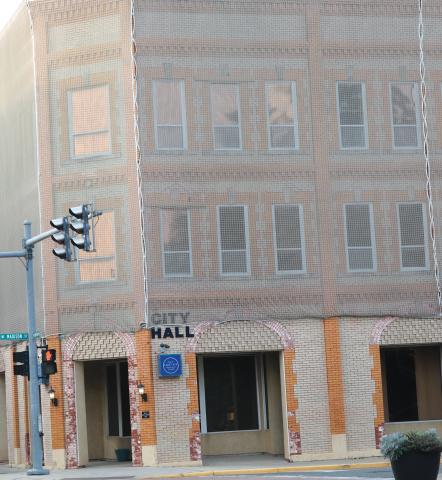Despite structural deficiencies, which require netting around the building, the Lake City Council is interested in possibly renovating City Hall. (JAMIE WACHTER/Lake City Reporter)