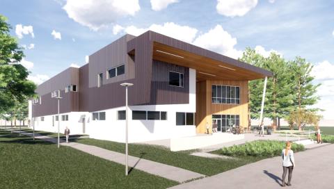 The Quinn and Keith Leibfried STEM building at Florida Gateway College, shown in an artist rendering, will be officially opened during a June 30 ceremony that will also launch the college’s 75th anniversary celebration. (COURTESY)
