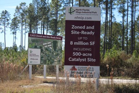 The North Florida Mega Industrial Mega Park lost its first tenant when Project Wave backed out of negotiations with Weyerhaeuser, the land owner. (FILE)