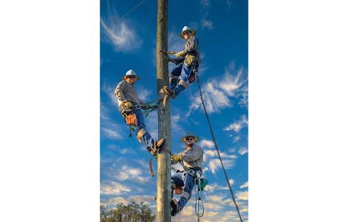 The newest graduates of Suwannee Valley Electric Cooperative’s Apprentice Lineworker Program are Clay Stratton (from top), James Williams and Adam Ford. (COURTESY)