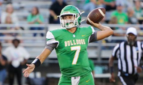 Suwannee quarterback Bronsen Tillotson throws a pass during Friday’s Preseason Classic against Columbia. (BRENT KUYKENDALL/Lake City Reporter)