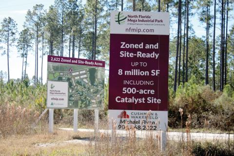 Water samples from test wells drilled for the North Florida Mega Industrial Park have had unacceptable levels of arsenic, causing issues for development at the park. (FILE)
