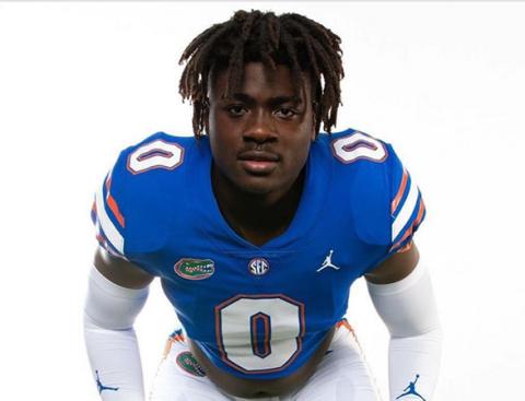 Columbia linebacker Jaden Robinson on his visit to Florida in March. (COURTESY)