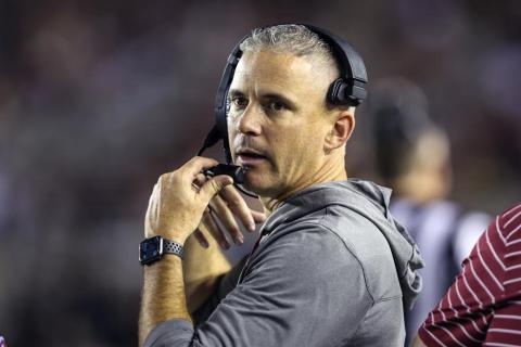 Florida State head coach Mike Norvell walks the sideline at the start of the second half of Saturday’s game against Boston College in Tallahassee. (GARY MCCULLOUGH/Associated Press)