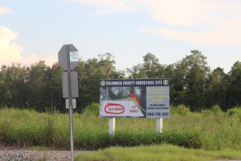 Columbia County is considering using 19.5 acres off State Road 100 as an incentive for a cold storage distribution company. (JAMIE WACHTER/Lake City Reporter)