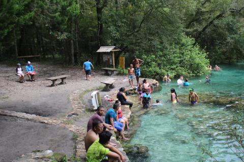 Visitors enjoy the water at Ichetucknee Springs on Memorial Day this past May. (FILE)