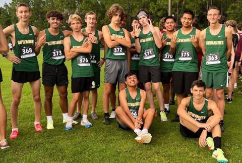 Suwannee's boys cross country team placed second at the Panther Invite hosted by St. John Paul II on Saturday. (COURTESY)