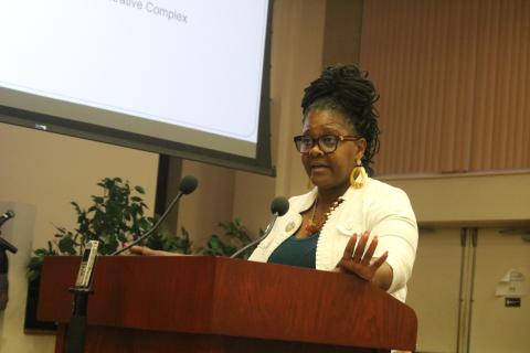 Chevella Young was one of three county employees laid off Wednesday with changes to the recreation department. (TONY BRITT/Lake City Reporter)