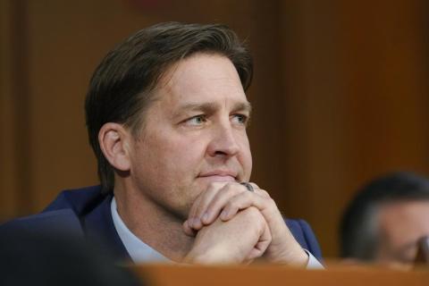 Sen. Ben Sasse, R-Neb., listens during a confirmation hearing for Supreme Court nominee Ketanji Brown Jackson before the Senate Judiciary Committee on Capitol Hill in Washington on March 23, 2022. Sasse is the sole finalist to become the president of the University of Florida, the school said Thursday, and the GOP senator has indicated that he will take the job. That means he could resign in the coming weeks. (ALEX BRANDON/AP File)