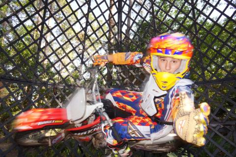 The Nervelss Nocks act features the Nocks Globe of Fear in which motorcyclists ride inside a steel globe. (COURTESY)