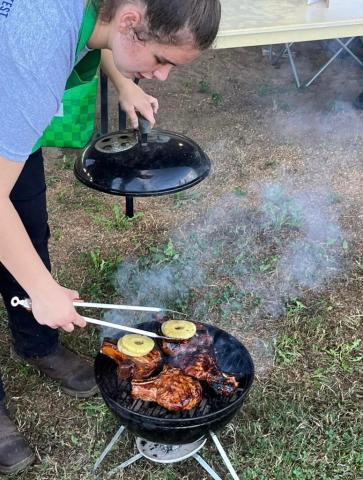 Alecia Swinson, a Lafayette County 4-H youth, won a $1,500 scholarship for her ‘Hawaiian pork chops’ in the state 4-H Tailgating competition. (COURTESY)