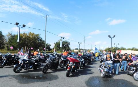 American Legion Riders from Post 57 get set for their annual motorcycle ride as part of the Toys for Tots program last Saturday. (TONY BRITT/Lake City Reporter)