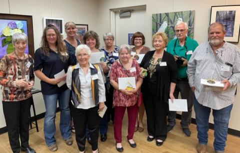 Winning artists pose for a photo at the awards ceremony. (ANDRE MARCIL/Special to the Reporter)