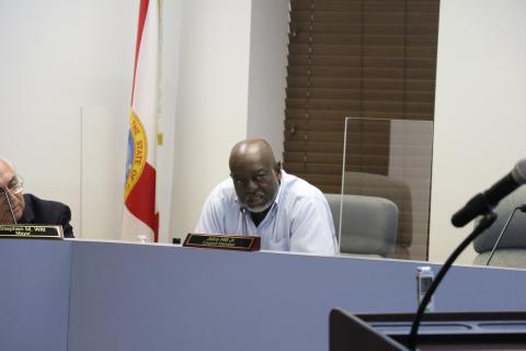 Lake City Councilman Jake Hill Jr. speaks at a previous City Council meeting. (FILE)
