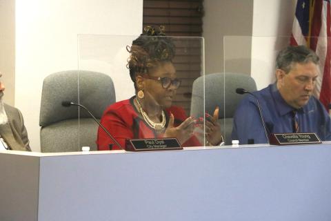 Councilwoman Chevella Young said she didn’t think Richardson Community Center belonged on the Lake City Council’s agenda. (MORGAN MCMULLEN/Lake City Reporter)