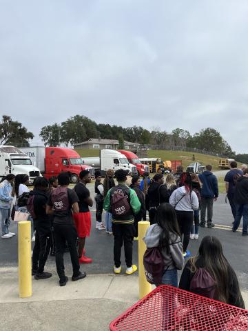 Hamilton County High School students gather for a ‘mini-preview’ of the North Florida College campus. (COURTESY)